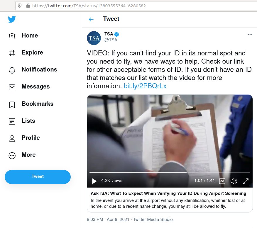 TSA posts video showing how you can fly without ID Papers, Please!